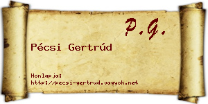 Pécsi Gertrúd névjegykártya